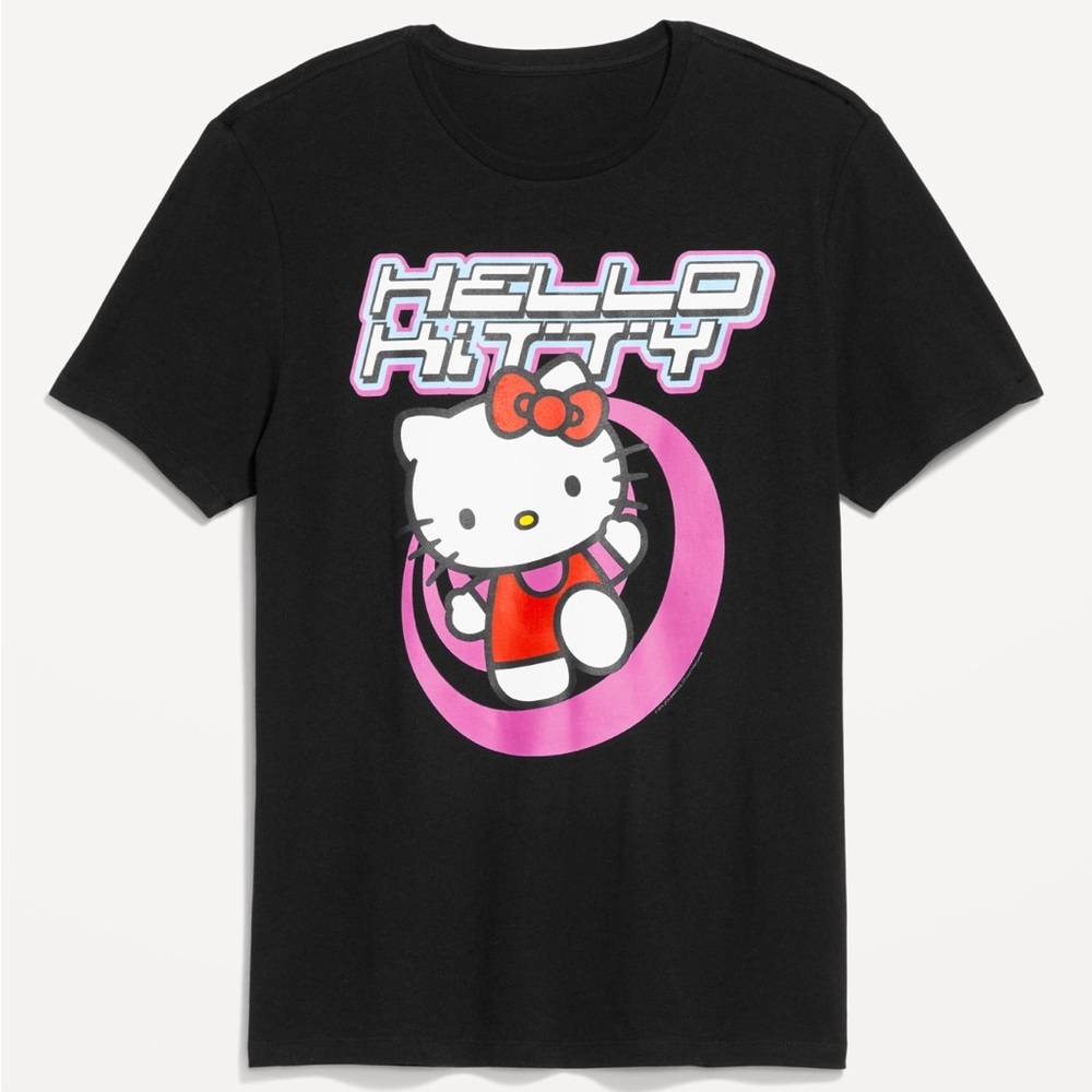 Hello Kitty Black and Pink Short Sleeve Tee